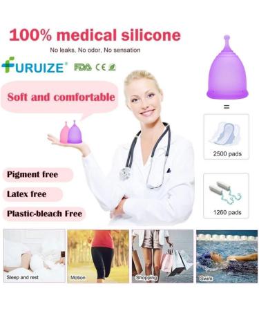 Buy Furuize Sporti Menstrual Cup with Sterilization Cup - 100% Medical Soft Silicone Prevents Infections & Strengthens Pelvic Floor - 1 Pack - Buy Online on GoSupps.com