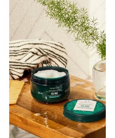 The Body Shop Tea Tree Purifying & Balancing Hair & Scalp Scrub Vegan Silk Protein 240ml - Buy Online on GoSupps.com