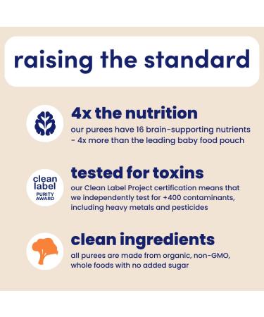 Cerebelly Baby Food Pouches - Sweet Potato Pinto Bean + Chicken Bone Broth (6 Count) - Healthy Kids Snacks - 16 Brain-Supporting Nutrients - No Added Sugar - Veggie Purees - Buy Online on GoSupps.com