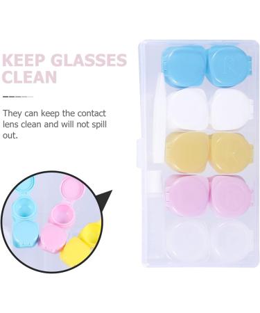 Solustrie Contact Lens Container Set - Tweezers Soaking Case & Holder for Colored Lenses | Durable & Travel-Friendly - Buy Online on GoSupps.com
