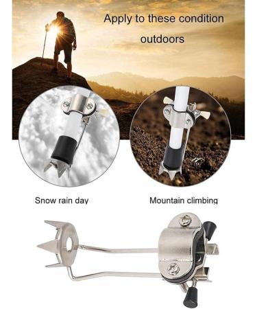 ICE Cane Tip No Non-slip Crutch Handle Portable Attachment Trekking Accessories White Useful Design - Buy Online on GoSupps.com