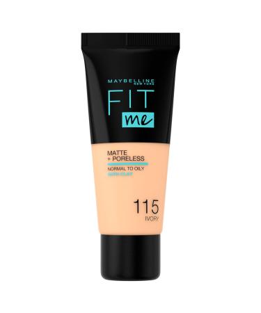 Maybelline Fit Me Matte & Poreless Foundation 115 Ivory 30ml 115 Ivory 30 ml (Pack of 1) - Buy Online on GoSupps.com