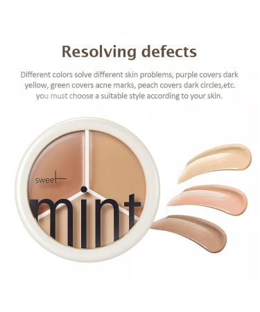 Tri-color Cream Concealer Palette for Dark Skin | Full Coverage Concealer for Acne Marks and Spots - Buy Online on GoSupps.com