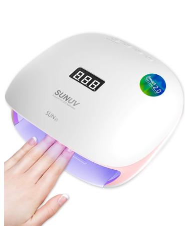 Buy SUNUV 48W LED Nail Lamp - UV Nail Dryer with Timer & LCD Display for Home & Salon - Perfect Valentine's Day Gift for Women - Sun4s Pink - Buy Online on GoSupps.com