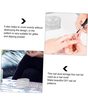 FRCOLOR Set of 6 for Dipping Nails Accessory Compartment Storage Container for Loose Powder Starter Set Thehomeuse Sticker Storage Containers French Manicure Nail Polish Smile Line Accessories 5X4X2.5CM White - Buy Online on GoSupps.com
