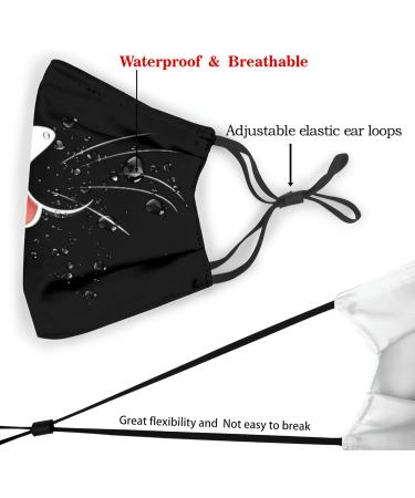 Funny Cat Whiskers Cat Mouth Face Mask Washable Reusable Balaclava Mouth Cover for Men Women Teens with Filter Pocket Cute Cat Nose 1 count (Pack of 1) - Buy Online on GoSupps.com