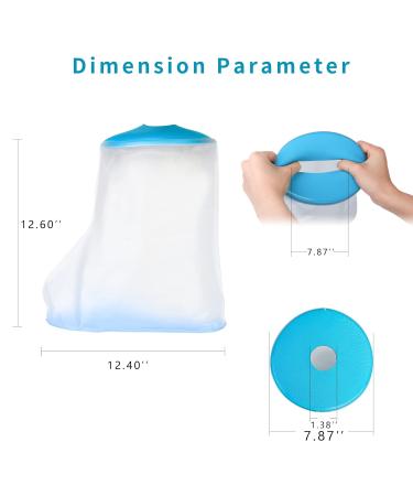 SUPERNIGHT Child Waterproof Ankle Cast Cover - Shower Bandage Protector for Kids - Reusable Sealed Watertight Foot Cast Bag - Anti-Slip Design - Buy Online on GoSupps.com