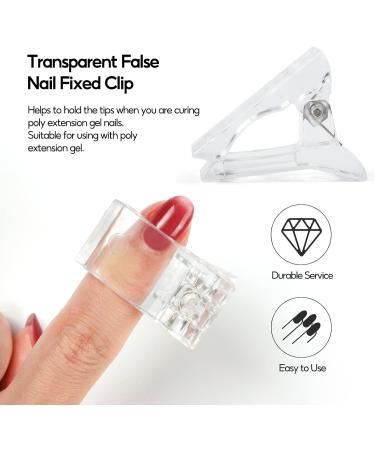 PEACECOLOR 60ML Slip Solution Cleanser Plus with Transparent False Nail Fixed Clip Dual End Nail Brush Kit for Poly Nail Gel Builder Nail Gel Home DIY Nail Art Use color 197 - Buy Online on GoSupps.com
