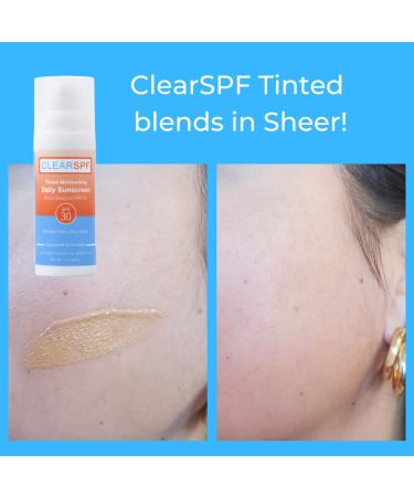 ClearSPF Daily Tinted Moisturizing Sunscreen - Broad Spectrum SPF 30 Lightweight & Hydrating - Exp 03/2025 - International Shipping Available - Buy Online on GoSupps.com