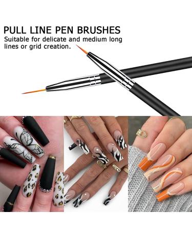 Lofuanna 6-Piece Professional Nail Brush Kit - Double End Nail Art Brushes for Dotting Painting & Gel Polish Designs - Buy Online on GoSupps.com