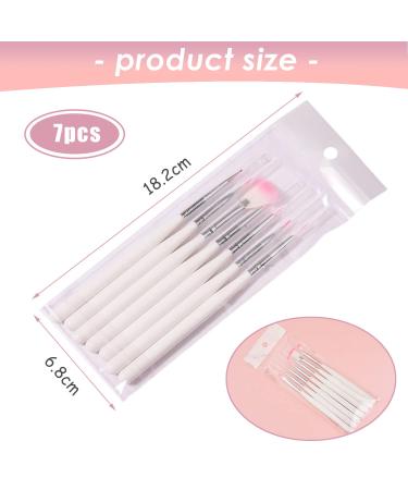Buy Yhzmy 7-Piece Nail Brush Set - Professional Nail Art Liner Pens & Gel Accessories for Salon Quality Designs - White - Buy Online on GoSupps.com