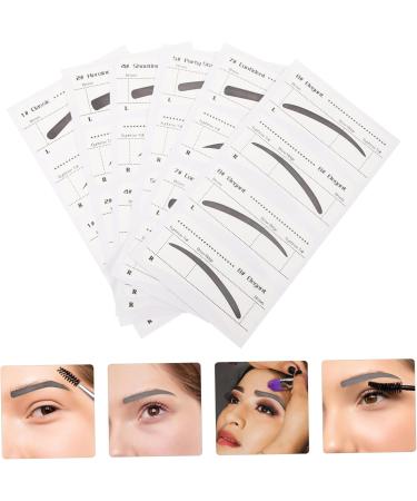 DOITOOL Women Eyebrow Stencil 6 Pcs Stickers Brow Stencil Ruler Disposable Eyebrow Stencil Eyebrow Card Miss Micro Edge Girl - Buy Online on GoSupps.com