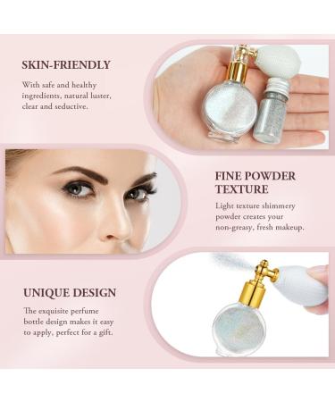AOOWU Glitter Powder Spray Shiny Body Glitter Spray for Women Highlighter Loose Powder Spray Shimmer Sparkle Pearl Powder Makeup Spray for Body Hair Face and Clothing Colorful Silver - Buy Online on GoSupps.com