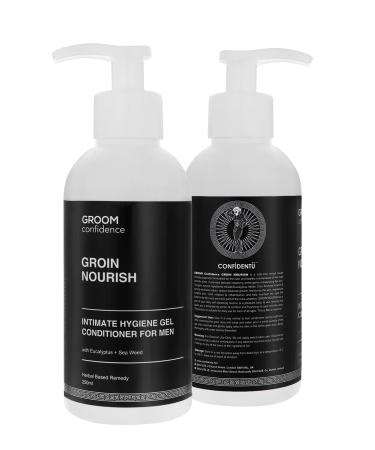 Groom Confidence Groin Nourish Gel Conditioner for Men | 250ml | Intimate Hygiene & Monthly Subscription - Buy Online on GoSupps.com