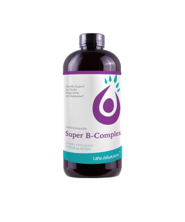 Life Solutions - Liquid Super B-Complex - 16 Oz. Naturally Support Your Body's Energy Levels and Metabolism