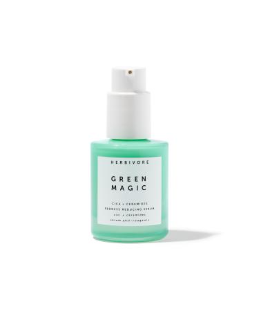 HERBIVORE Green Magic Cica + Ceramides Fast-acting Redness-Reducing Serum for Sensitive Skin Plant-based Vegan Cruelty-free 30mL / 1 oz