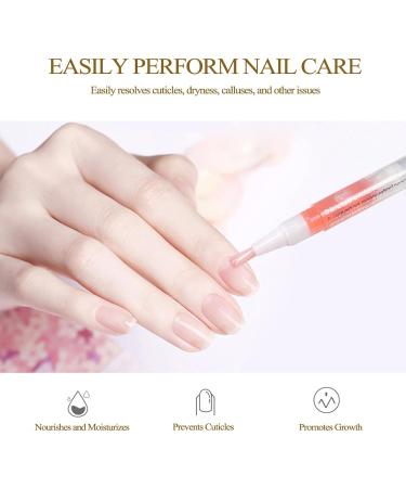 Veroa 4Pcs Cuticle Oil Pen for Cuticle Care Mixed Flavors Natural Ingredients Nail Oil Pen With Soft Brush Prevent Dry Cracking and Hangnails Cuticle Oil for Nails Vegan 2ml/4pcs - Buy Online on GoSupps.com