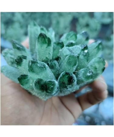 for 300-400g Natural Green Ghost Quartz Crystal Cluster Crystals raw Gem Specimen for Home&Office Decoration fengshui - Buy Online on GoSupps.com