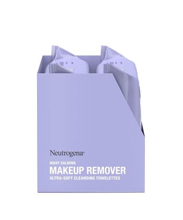 Neutrogena Night Calming Makeup Remover Wipes - 25 ct Twin Pack | Alcohol-Free, Plant Based Cloths | Gentle Nighttime Facial Cleansing Wipes - Buy Online on GoSupps.com