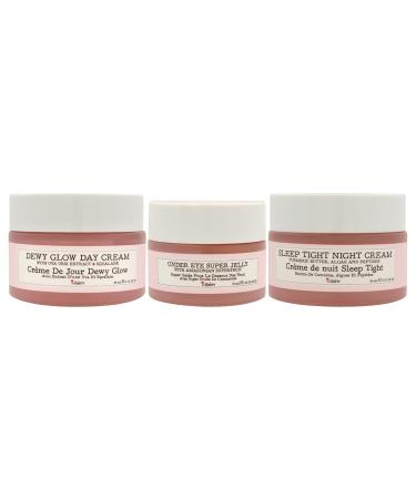 Buy Day To Night Glowing Skin Trio by the Balm - Dewy Glow Day Cream Under Eye Super Jelly & Sleep Tight Night Cream - International Shipping Available - Buy Online on GoSupps.com