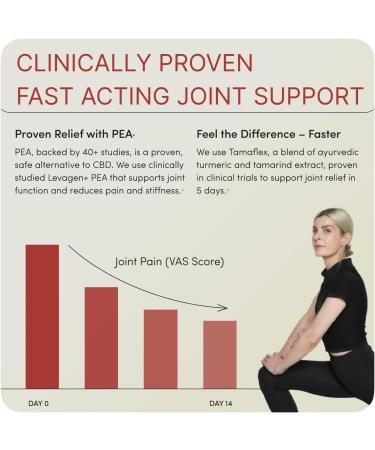 MOVE Fast Acting Joint Supplements | Tamaflex Turmeric & Tamarind Levagen + PEA Palmitoylethanolamide Boswellia Serrata Bioperine Black Pepper Extract | Joint Support & Mobility | 60 Vegan Caps - Buy Online on GoSupps.com