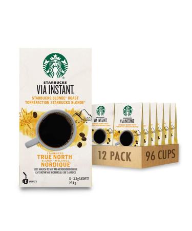 Starbucks Via Instant True North Blend (Pack of 12) True North 96 count True North True North Blend 3.3 g (Pack of 96)