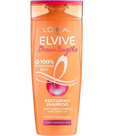 L'Oreal Paris Elvive Dream Lengths Shampoo and Conditioner Set - Nourishing Treatment with Castor Oil for Long Hair, Strengthens & Prevents Breakage - Buy Online on GoSupps.com