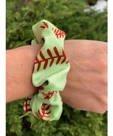 Premium Velvet Softball Scrunchie - Perfect Girls Softball Accessory and Gift for Players and Teams - Buy Online on GoSupps.com