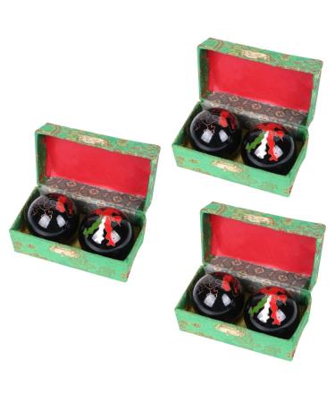 Healeved 6 Stk Small Baoding Balls Hand Manual Massage Balls Chinese relaxing Balls Asian meditation balls Manual massage devices health care equipment fitness