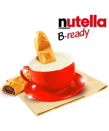 Nutella B-Ready x 15 Bars | Wafers Filles with Hazenut Cocoa | Easy Snack | On The Go to Work - Home Nutella Bars | Individually Wrapped | Easy to Go | Sold by EPL - Buy Online on GoSupps.com