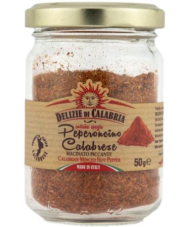Italian Minced Hot Pepper Seasoning (50g) Chilli Powder From Calabrian Peperoncino - Delizie Di Calabria A. Minced Hot Pepper Seasoning - 50g - Buy Online on GoSupps.com