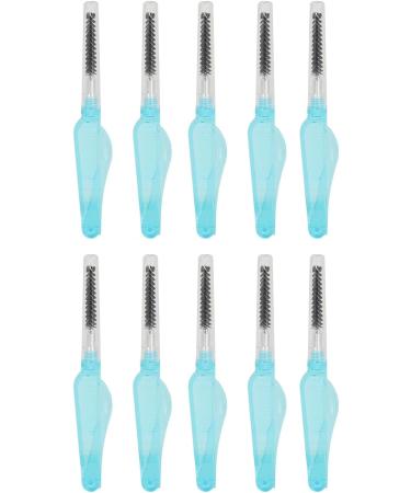 Eyelash Comb Tools Eyelash Brush Plastic Eyebrow Comb 2 Use for Makeup (Blue) - Buy Online on GoSupps.com
