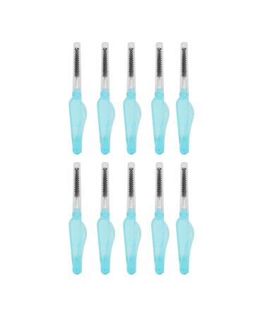 Portable Eyebrow Brushes - Mini Hygienic Eyelash Brush & Eyebrow Comb with Cover (Blue) for Perfect Makeup | International Shipping Available - Buy Online on GoSupps.com