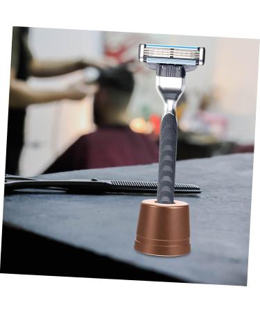 Buy Beaupretty Shaving Brush Stand - 5pcs Razor Base Manual Aluminum Holder in Rose Gold | Premium Shaving Accessories for Perfect Grooming - Buy Online on GoSupps.com