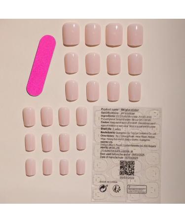 Shop Magrace Square Press on Nails - Short Fake Nails with Nude Pink French Tips | 24 PCS Acrylic Full Cover for Women & Girls (A-4 - Buy Online on GoSupps.com