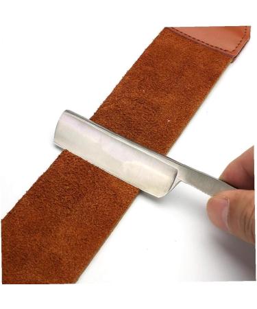1 pc Double Layer Leather Razor Strop Shaving Sharpener Strap Barber Genuine Leather Straight Razor Sharpening Belt Shaving Accessories - Buy Online on GoSupps.com