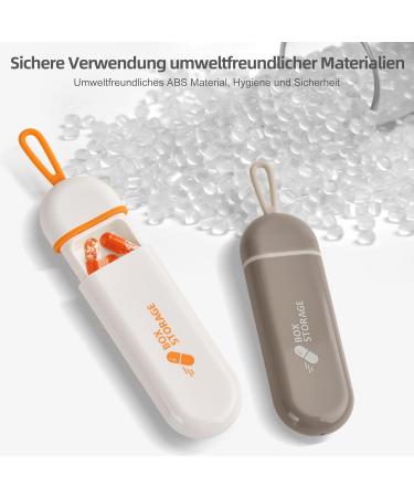 Optimize Your Health: Portable White & Orange Pill Box for Vitamins and Medication - Secure Compact Daily Dose Organizer - Buy Online on GoSupps.com