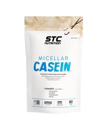STC NUTRITION - Micellar Casein - Powder preparation for drink rich in protein, BCAA, glutamine - Muscle drying & definition - 100% Digest - 30 Shakers - 750g