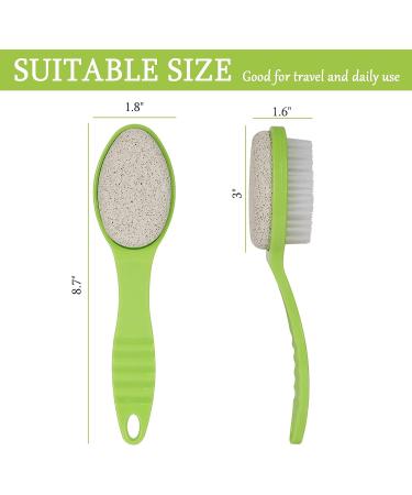 Ozzptuu 2-in-1 Foot Brushes & Pumice Exfoliator - Green | Dead Skin Callus Remover for Deep Cleansing Feet - Buy Online on GoSupps.com