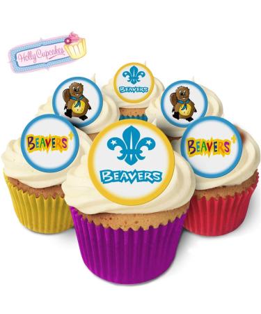 24 Fabulous Pre-Cut Edible Wafer Cake Toppers: Beavers