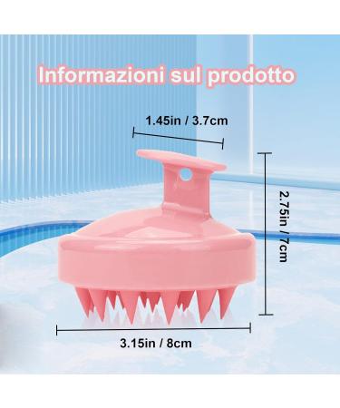 PHAVESAS Scalp Massage Brush - Silicone Shampoo Hairbrush for Improved Blood Circulation & Relaxation | Pink - Buy Online on GoSupps.com