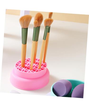 Mikinona Makeup Brush Cleaning Cup Brush Scrubber Mat Cosmetic Brush Cleaning Mat Silicone Brush Washing Bowl Makeup Brush Cleaning Pad Tool Silica Gel Pink Cleaner Beauty Egg - Buy Online on GoSupps.com
