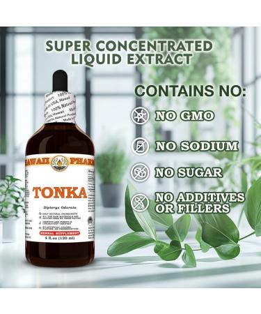 Hawaii Pharm Tonka Extract, Tincture for Energy and Respiratory Comfort, Promotes Vitality, Soothes Coughs and Throat, Supports Lymphatic Wellness, Fights Fatigue - 2 fl.oz 2 Fl Oz (Pack of 1) - Buy Online on GoSupps.com