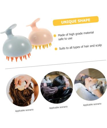 Tovinanna Silicone Shampoo Massage Brush - Scalp Massage Tool for Hair Care | Japanese Style Peeling Brush | Travel-Friendly 9.6x8.4x8.1cm - Buy Online on GoSupps.com
