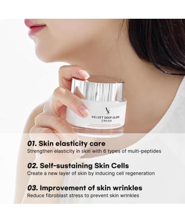 Buy NUMBER EIGHT Velvet Deep Glow Moisturizer Cream - Long-lasting Hydrating Formula for Dry Sensitive Skin - Korean Skincare for Men & Women (50ml) - International Shipping Available - Buy Online on GoSupps.com