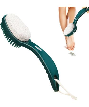 Dyeulget Pumice Stone Shower Brush | Multifunctional Foot Scrubber and Callus Remover for Feet | Comfortable Anti-Slip Bathroom Accessories Gentle Callus Remover for Feet Pumice Stone for Feet Green - Buy Online on GoSupps.com