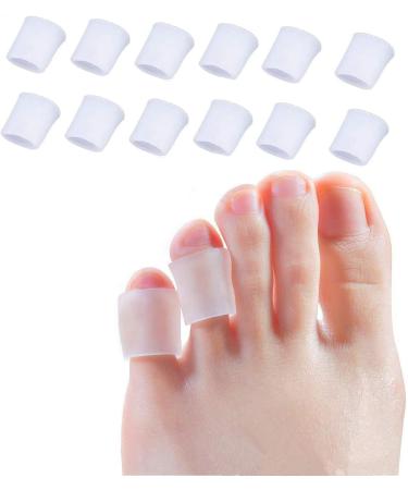 Gel Toe Protection Caps - 12 Silicone Toe Separators for Corns Calluses & Bunion Relief - Buy Online on GoSupps.com
