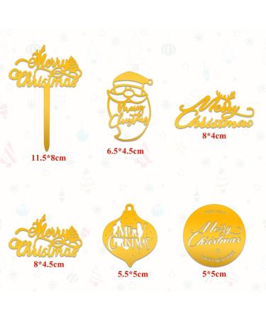 ALLY-MAGIC Christmas Cake Decorations 6Pcs Acrylic Merry Christmas Cake Toppers Santa Elk Christmas Tree Cupcake Toppers for Christmas Party Decorations Cake Supplies Y6-YKLSDZS - Buy Online on GoSupps.com