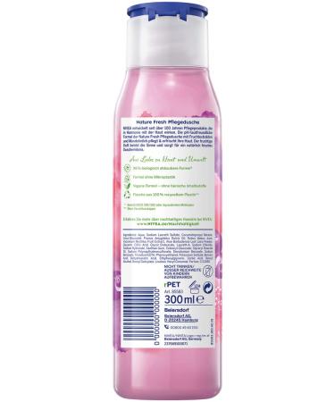 NIVEA Fresh Blends Raspberry Shower Gel (300ml) - Fruity Vegan Formula with Blueberry & Almond Milk - Eco-Friendly & Scented for Women - Buy Online on GoSupps.com