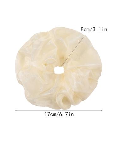 Satin Oversized Scrunchies for Women - Set of 4 Big Silk Hair Ties in Gray Pink - Jumbo Ponytail Accessories - Great Gift for Girls - Buy Online on GoSupps.com
